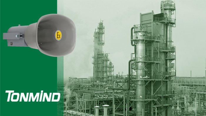 Первый взрывозащищенный IP-громкоговоритель бренда Tonmind мощностью 30 Вт с уровнем громкости до 120 дБ